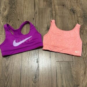 EUC Girls’ Nike Sports Bras - One is Reversible - Medium